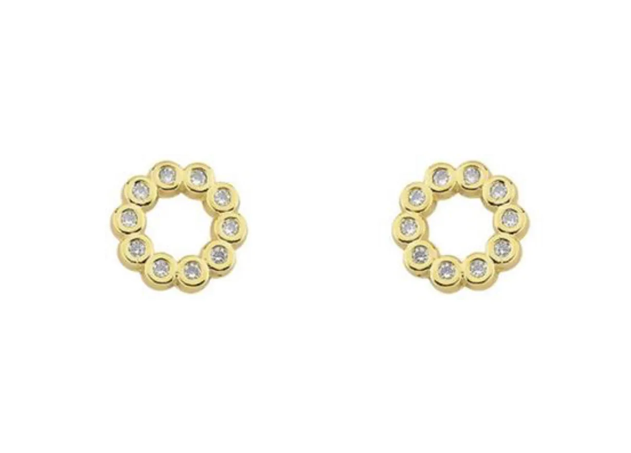 EARRING CIRCLE CRYSTAL