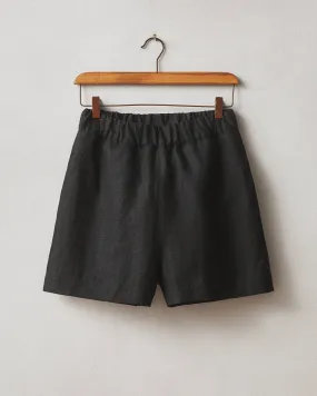 Easy Linen Short - Meteorite