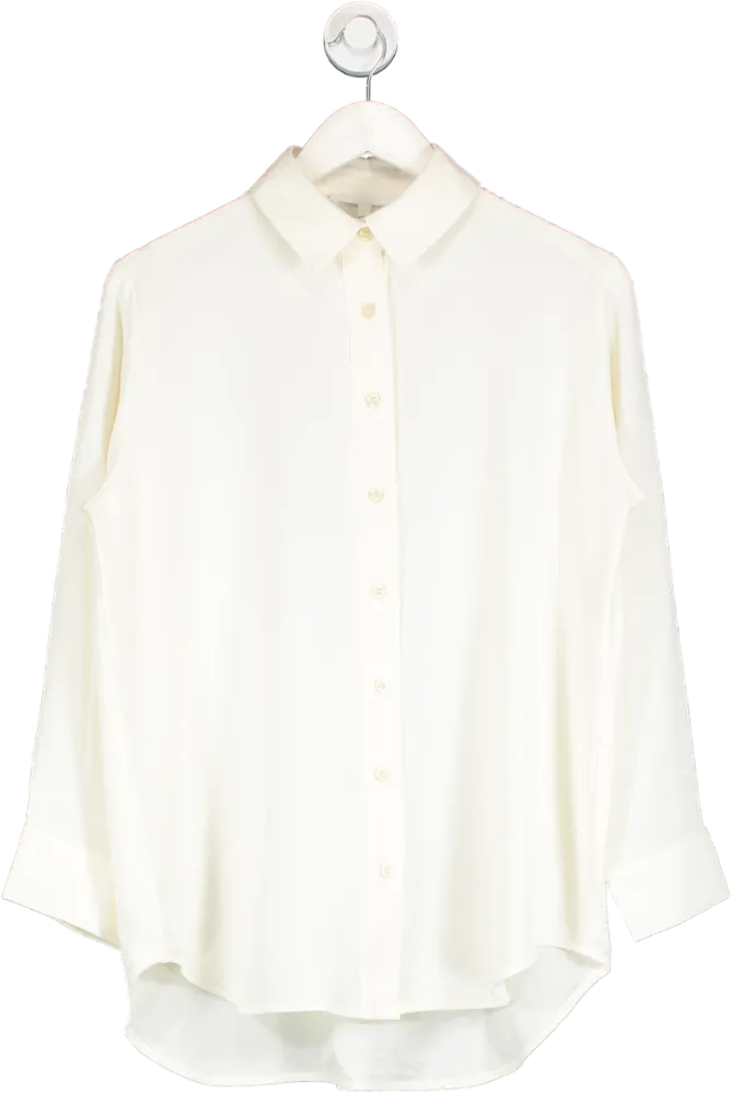 ELR Style Cream Oversized Button Up Shirt UK S