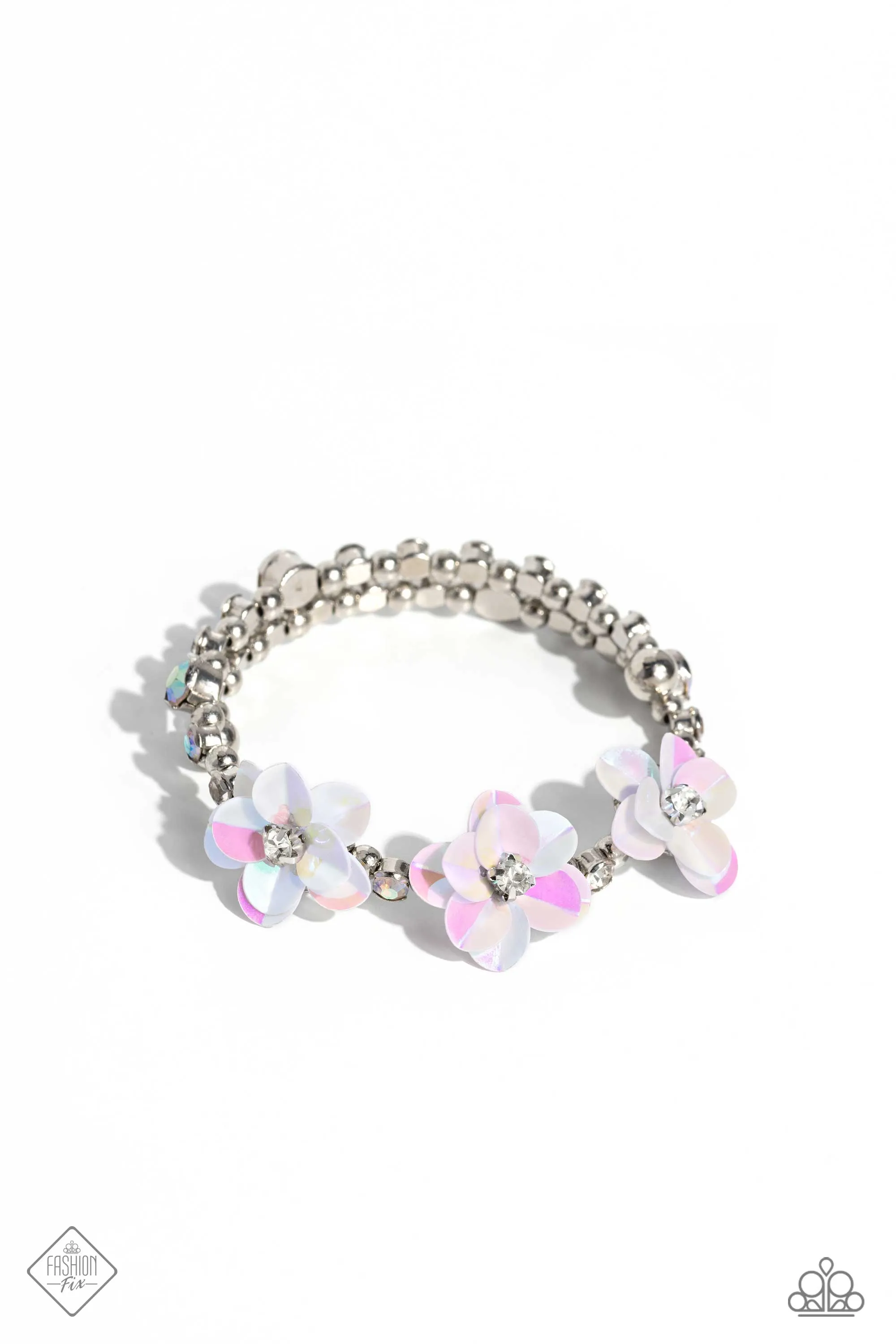 Endlessly Ethereal Multi Floral Coil Bracelet - Paparazzi Accessories