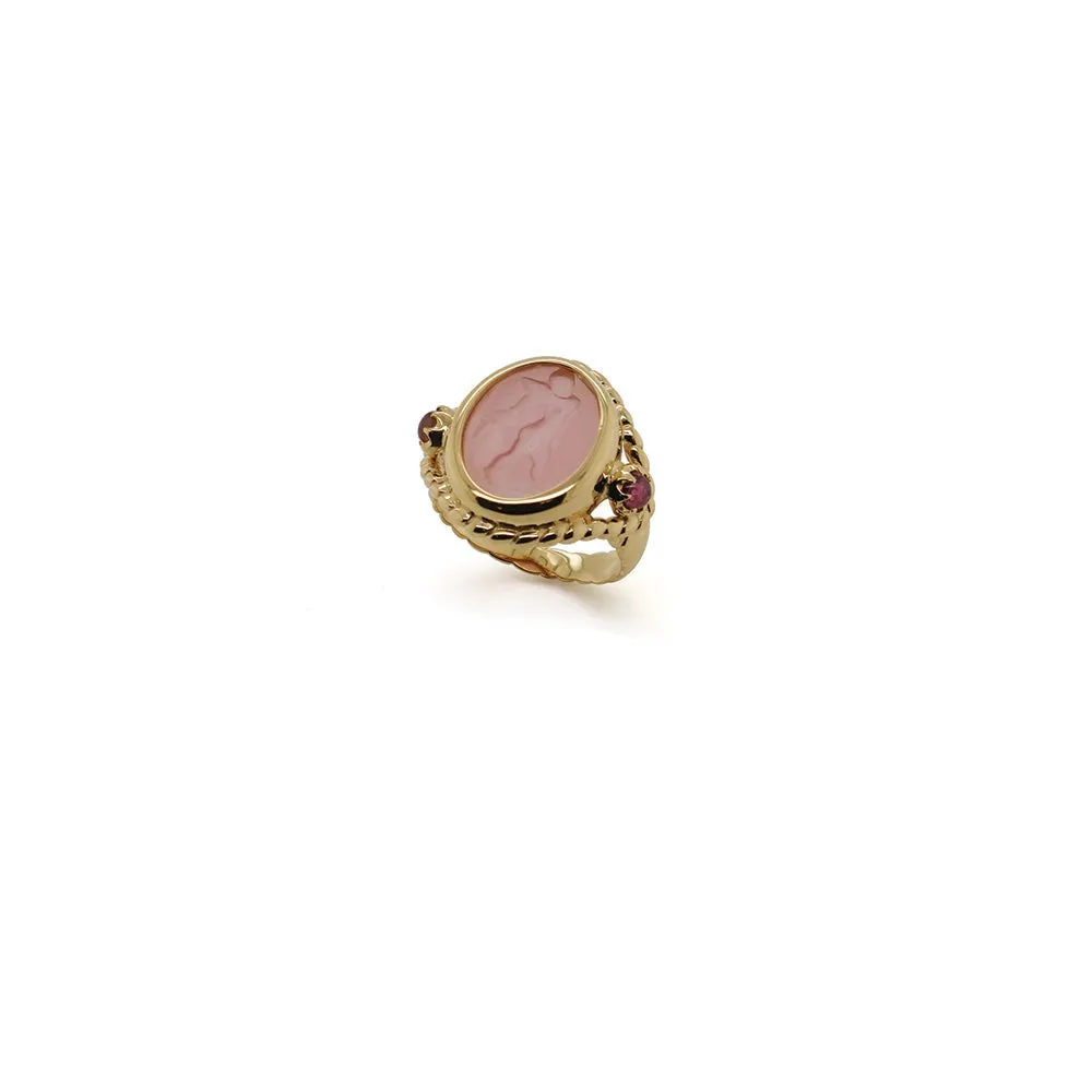 Estate 18k Yellow Gold Intaglio Ring