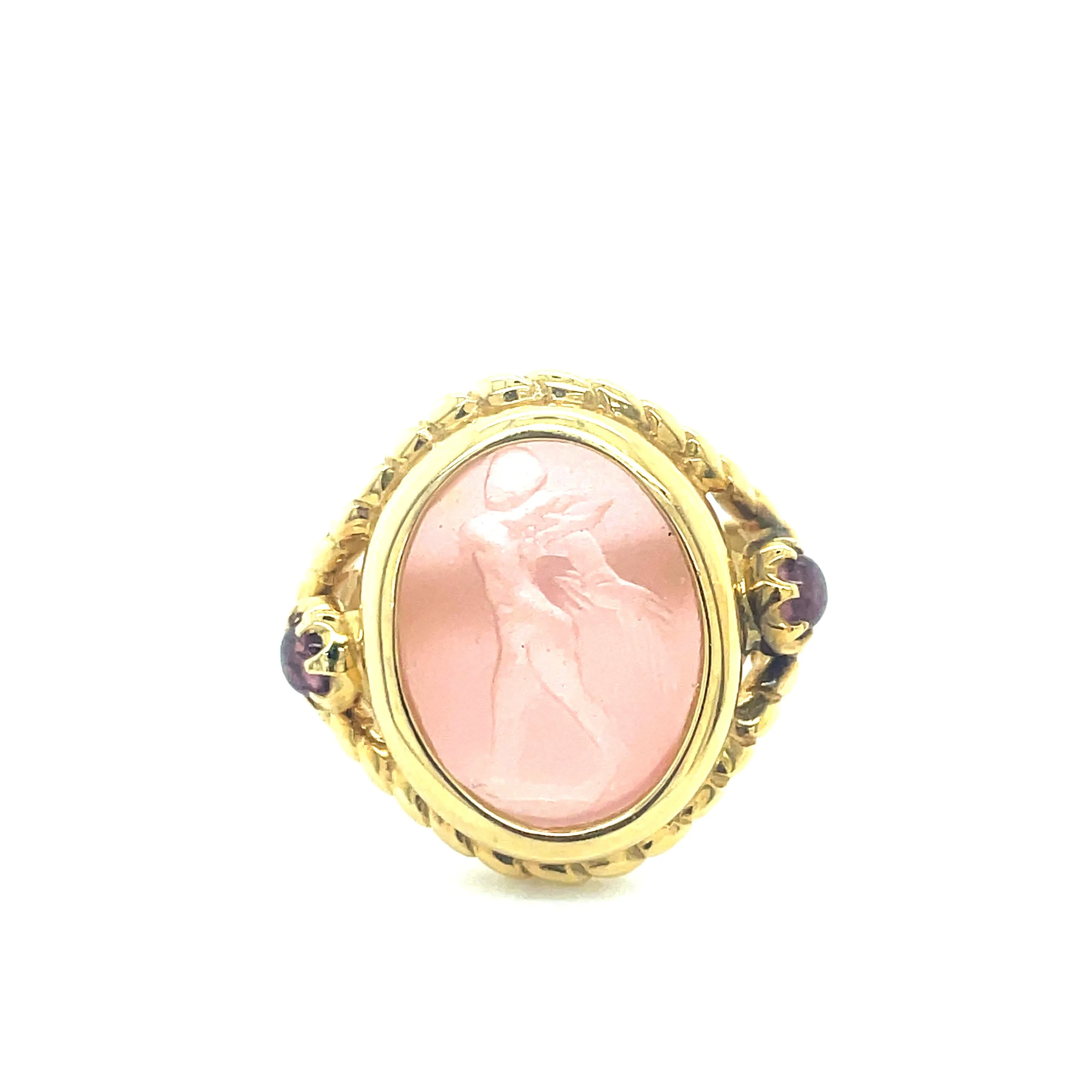 Estate 18k Yellow Gold Intaglio Ring