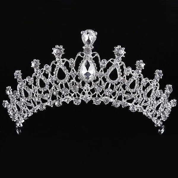 European Silver Crystal Tiaras and Crowns for Wedding or Prom