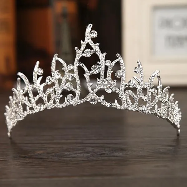 European Silver Crystal Tiaras and Crowns for Wedding or Prom