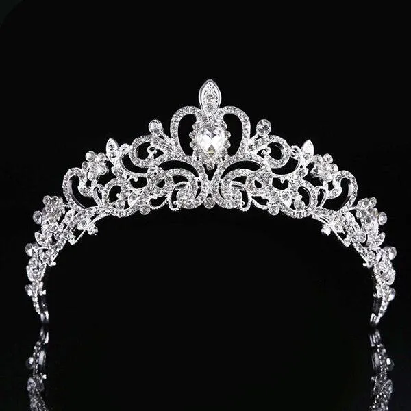 European Silver Crystal Tiaras and Crowns for Wedding or Prom