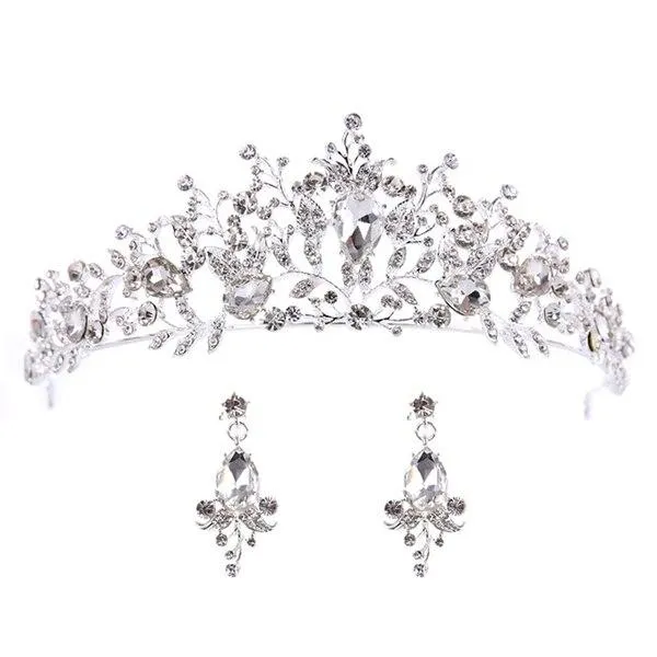 European Silver Crystal Tiaras and Crowns for Wedding or Prom