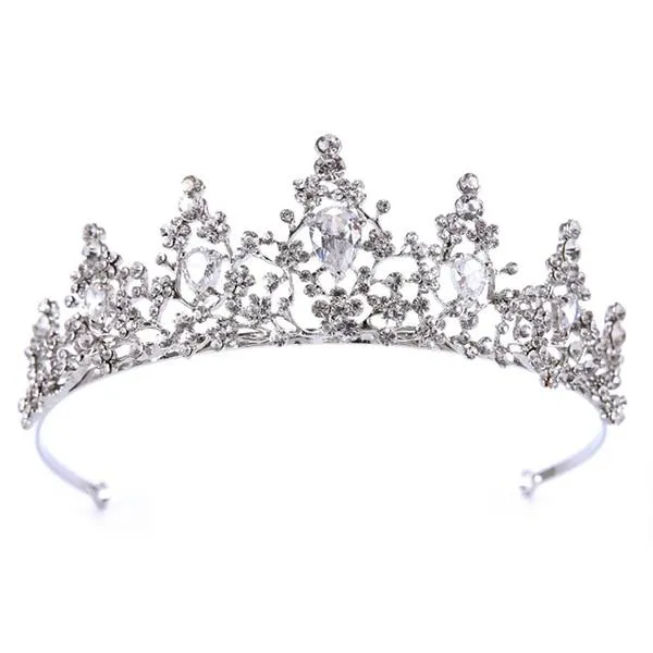 European Silver Crystal Tiaras and Crowns for Wedding or Prom