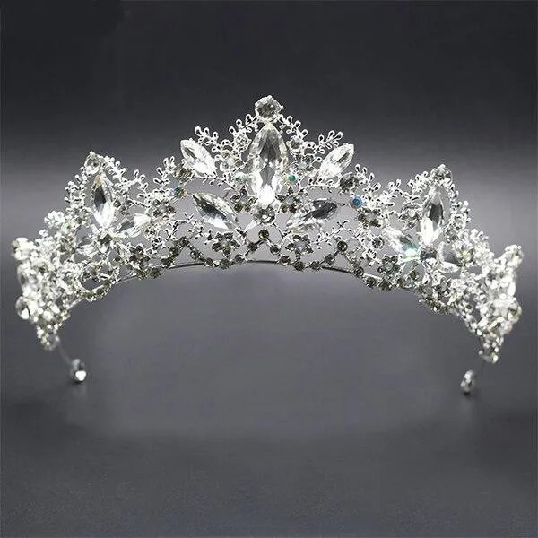 European Silver Crystal Tiaras and Crowns for Wedding or Prom