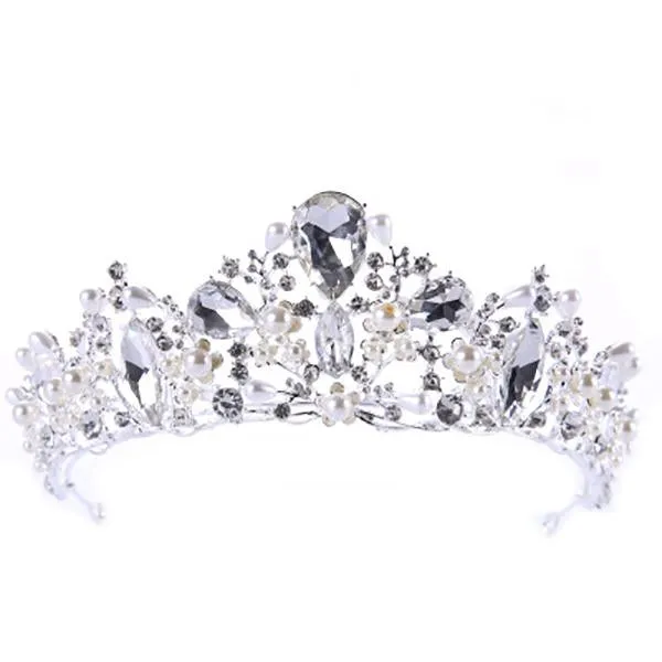 European Silver Crystal Tiaras and Crowns for Wedding or Prom