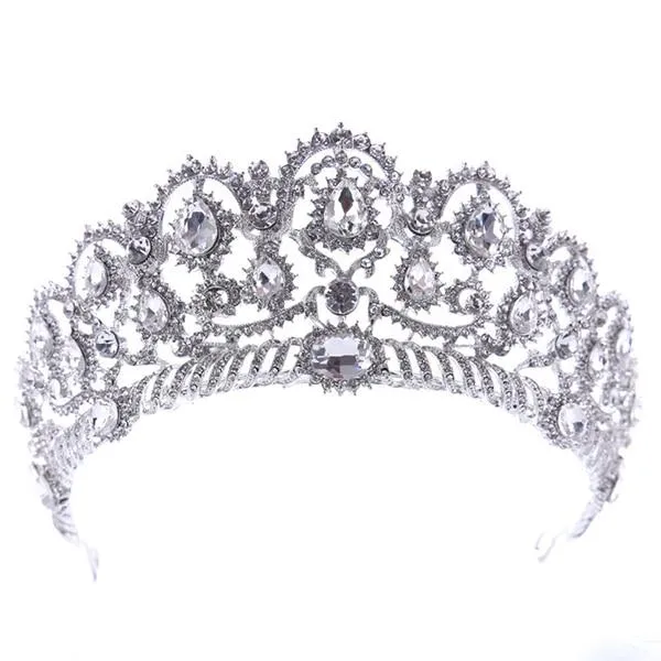 European Silver Crystal Tiaras and Crowns for Wedding or Prom