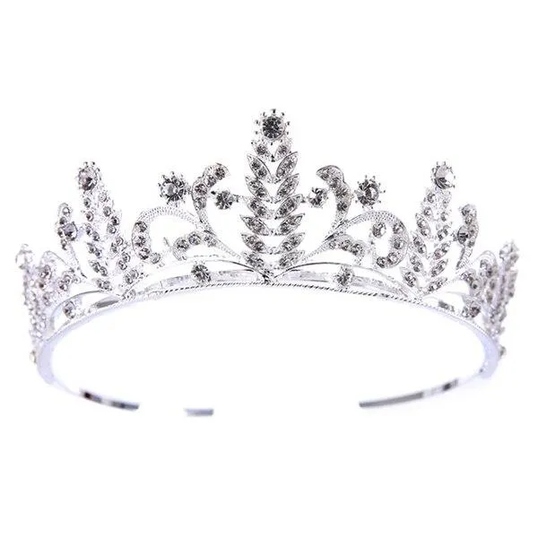 European Silver Crystal Tiaras and Crowns for Wedding or Prom