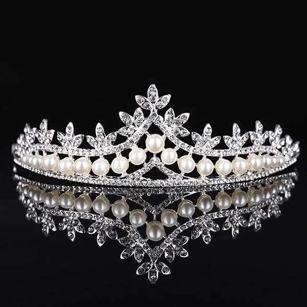 European Silver Crystal Tiaras and Crowns for Wedding or Prom