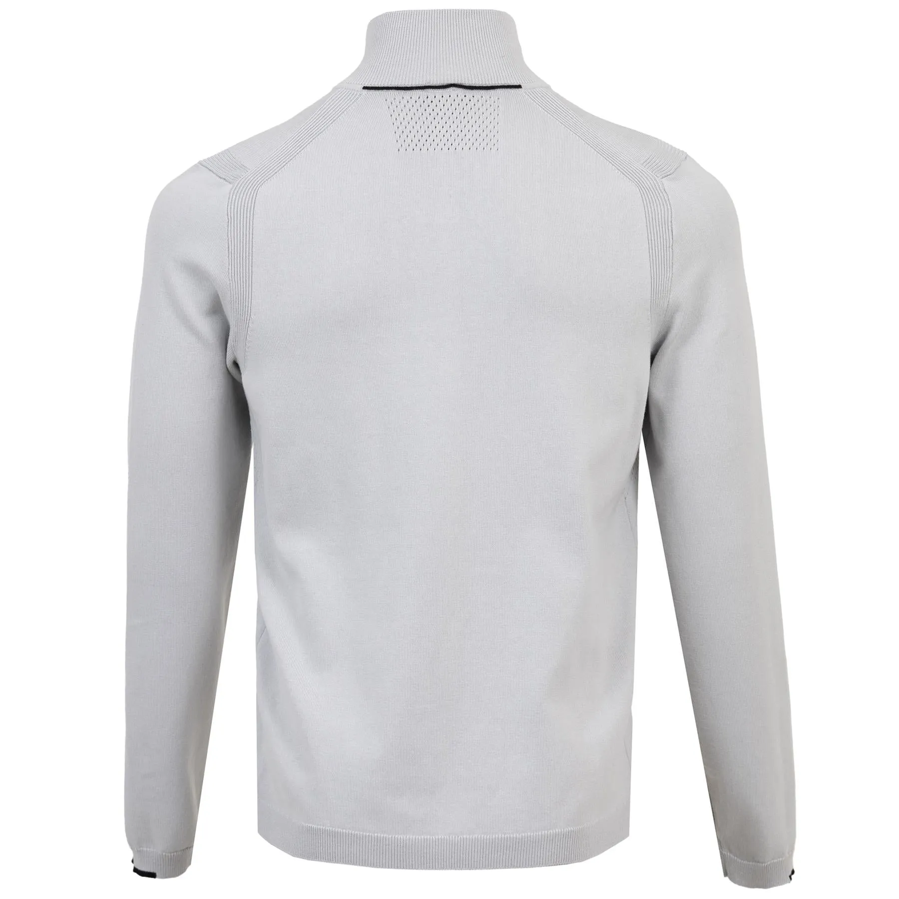 Ever-X Regular Fit Quarter Zip Knit Light Grey - SU24