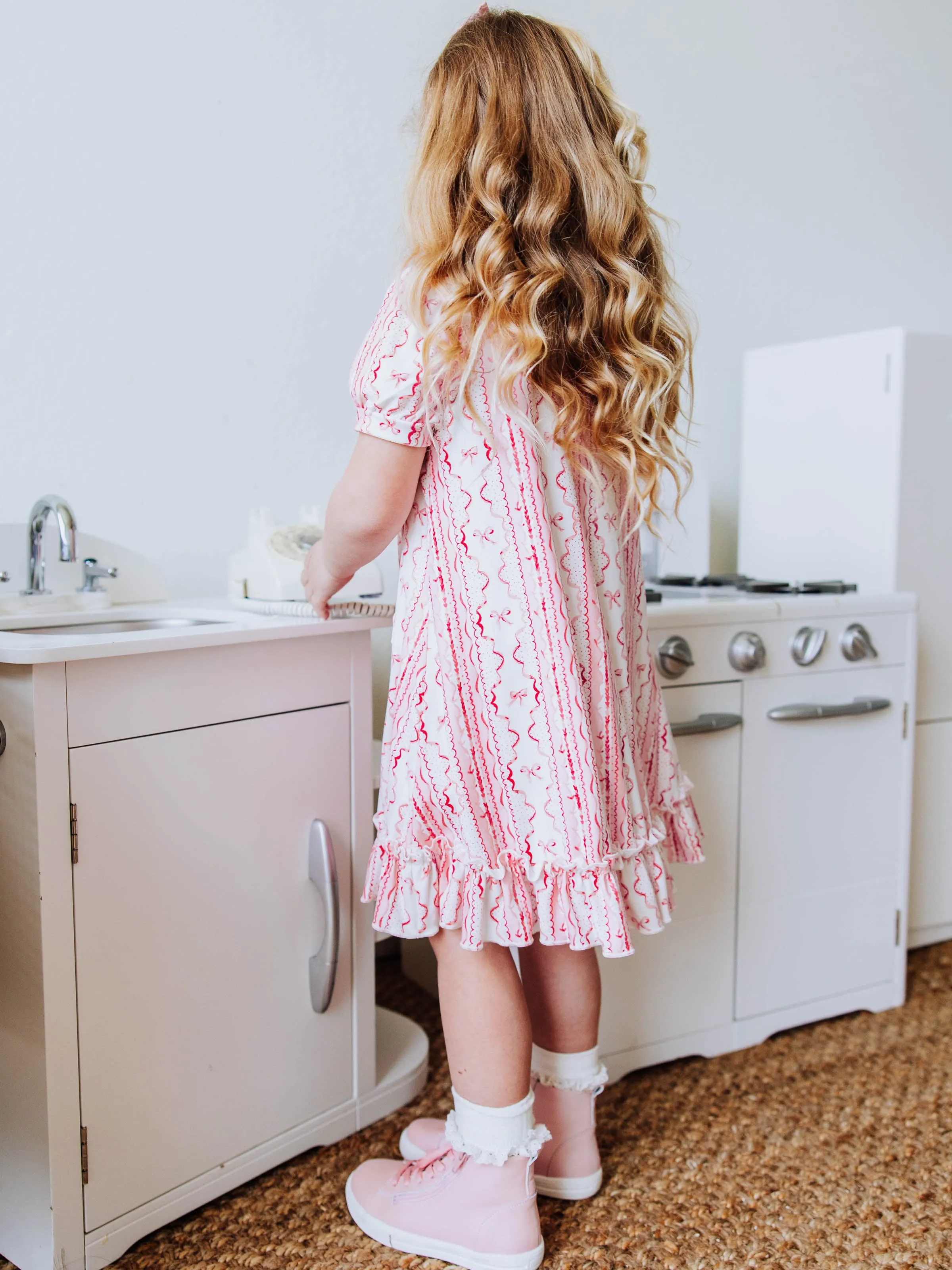 Everyday Play Dress - Pink Lace