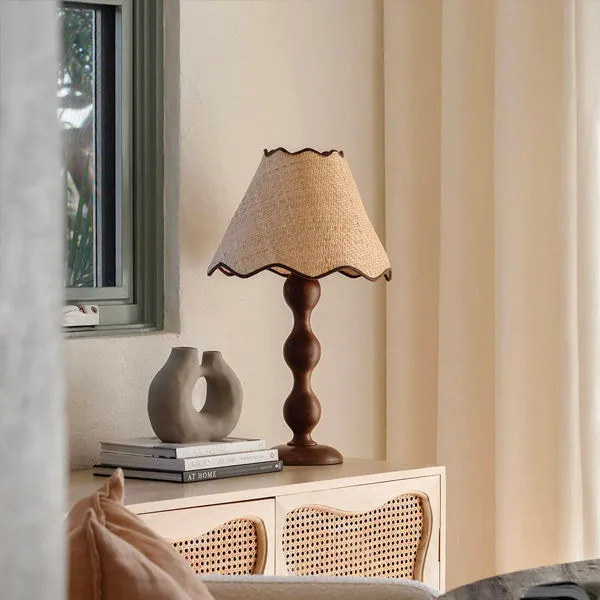 Evie Table Lamp - Walnut