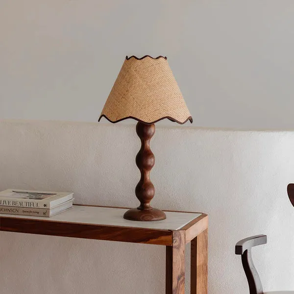 Evie Table Lamp - Walnut