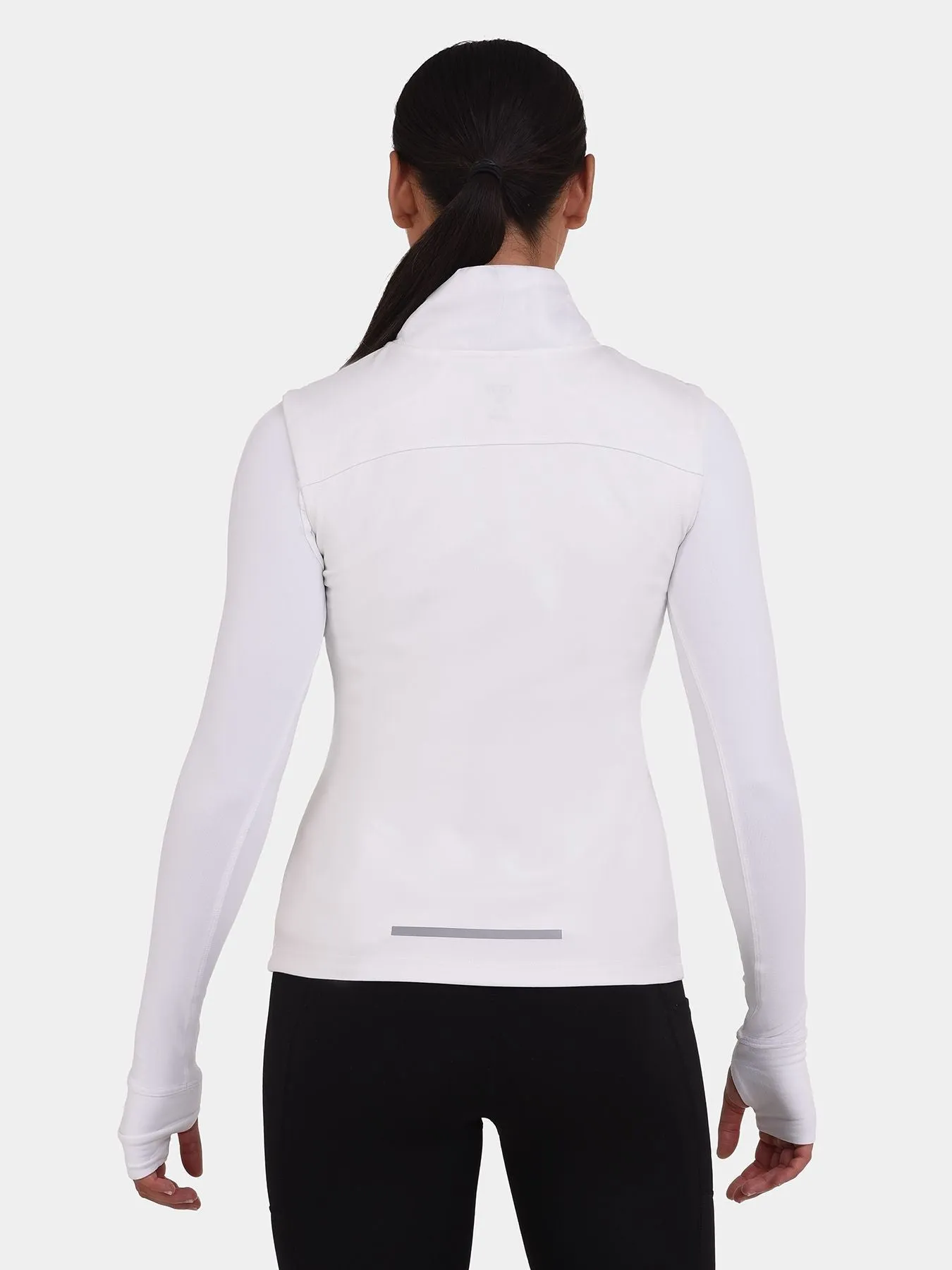 Excel Padded Running Gilet For Women With Zip Pockets & Reflective Strips