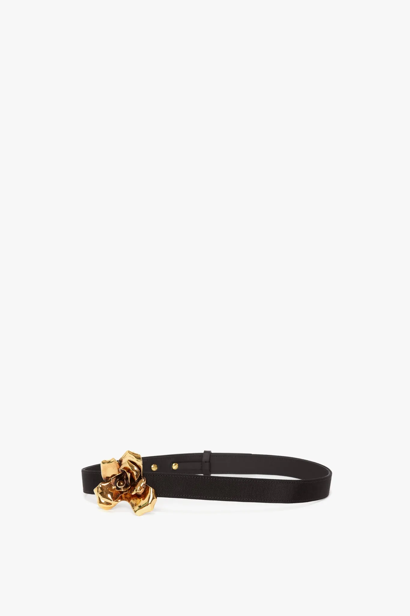 Exclusive Flower Belt In Black And Gold