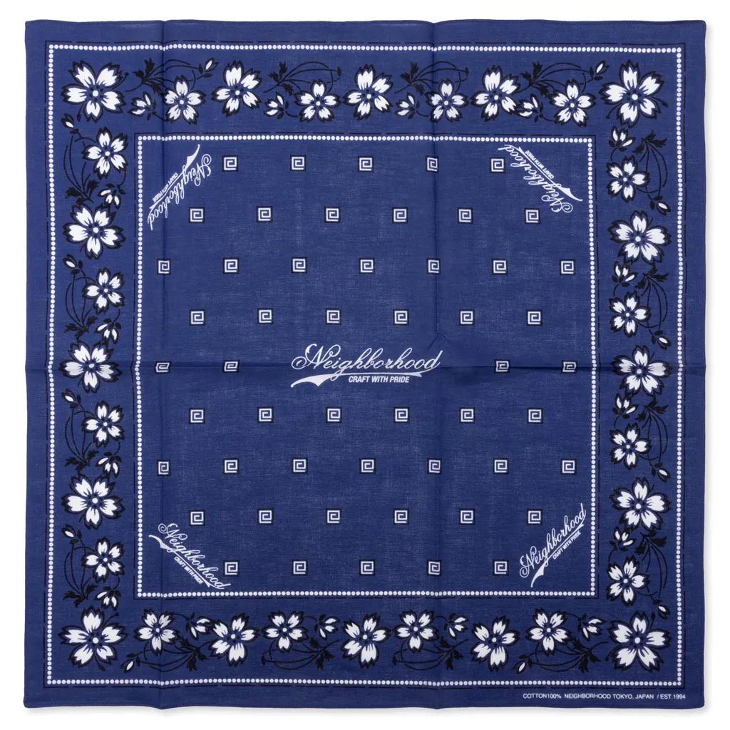 Flower Bandana - Navy