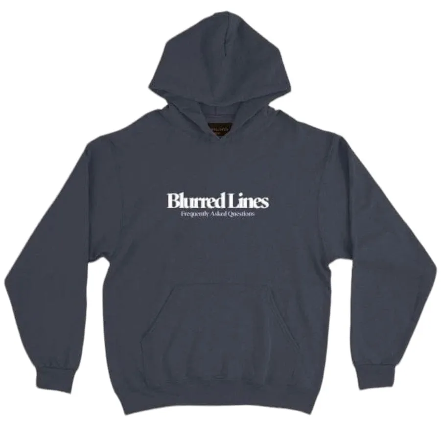 Frequently Asked Questions Blurred Lines Hoodie (Dark Grey) 23-402HD