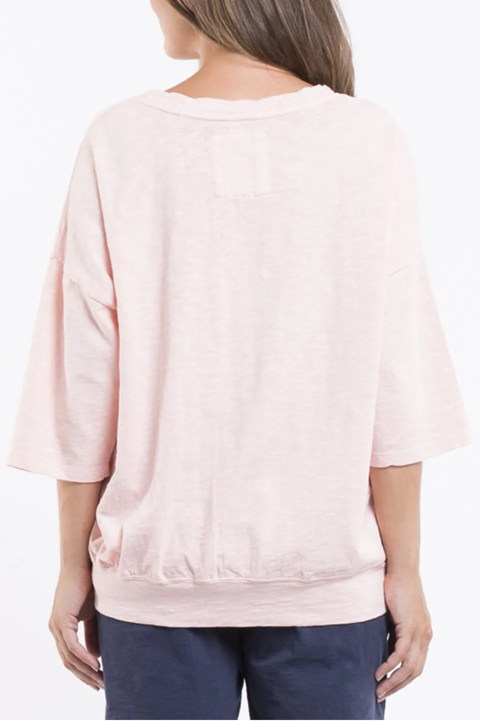 Fundamental Mazie Impatience Pink Crop Sleeve Sweatshirt