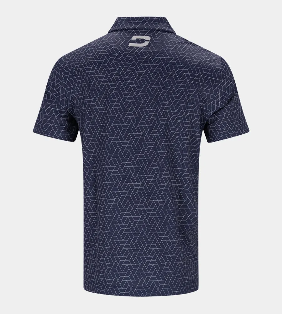 GEOMETRIC POLO - NAVY