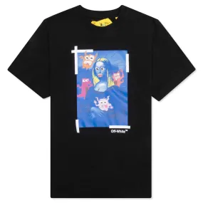 Girls Monsterlisa S/S Diag Tee - Black/Blue