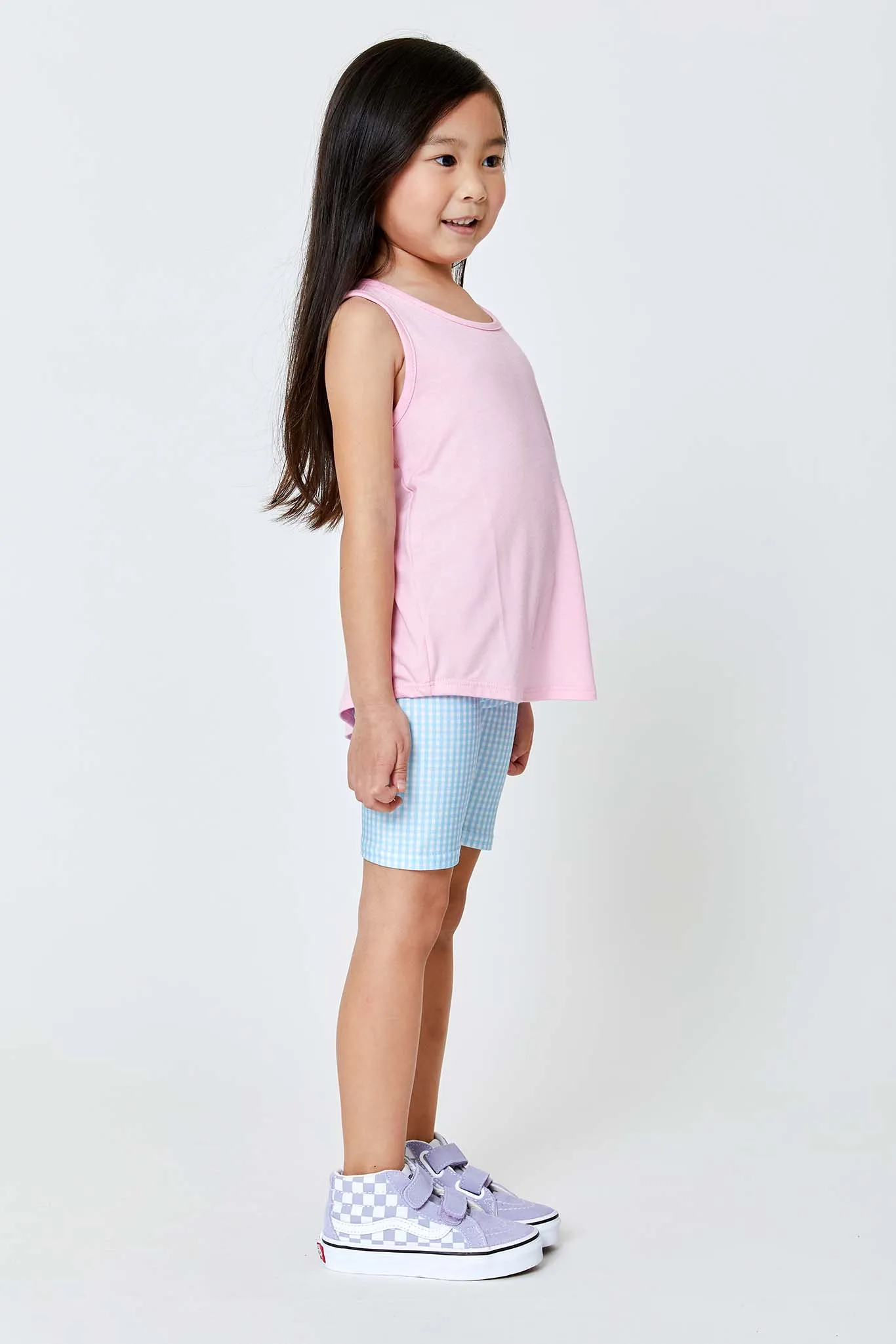 Girls Racerback Tank in Baby Pink