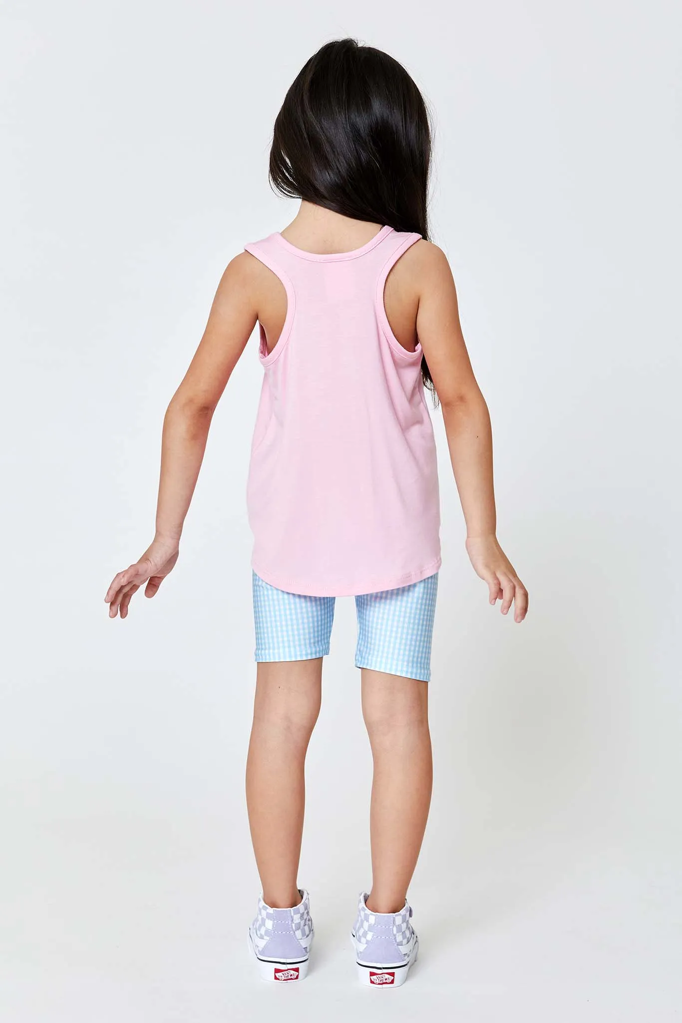 Girls Racerback Tank in Baby Pink