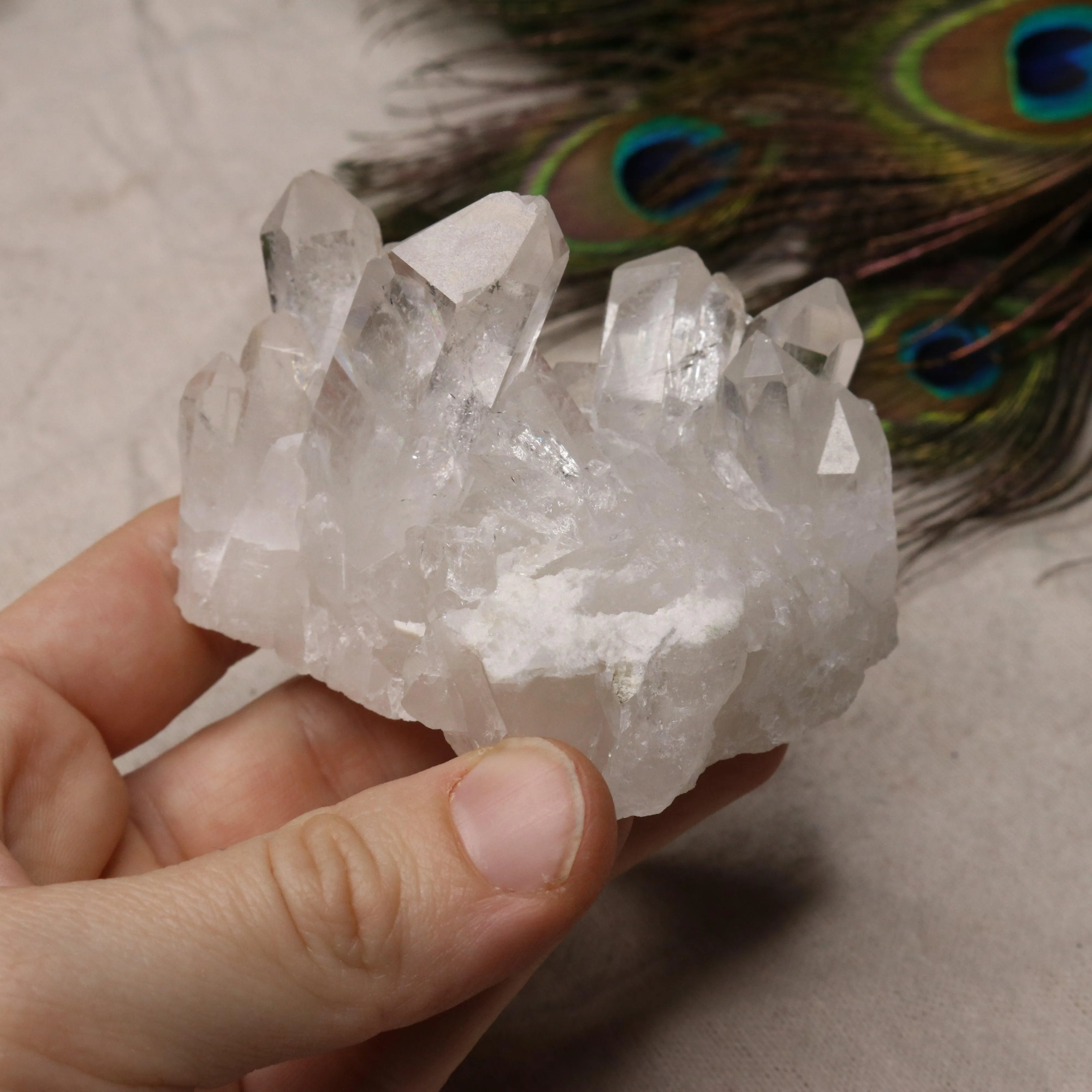 Grade A Clear Quartz Cluster from Brazil~ Super Gemmy Small Display Specimen