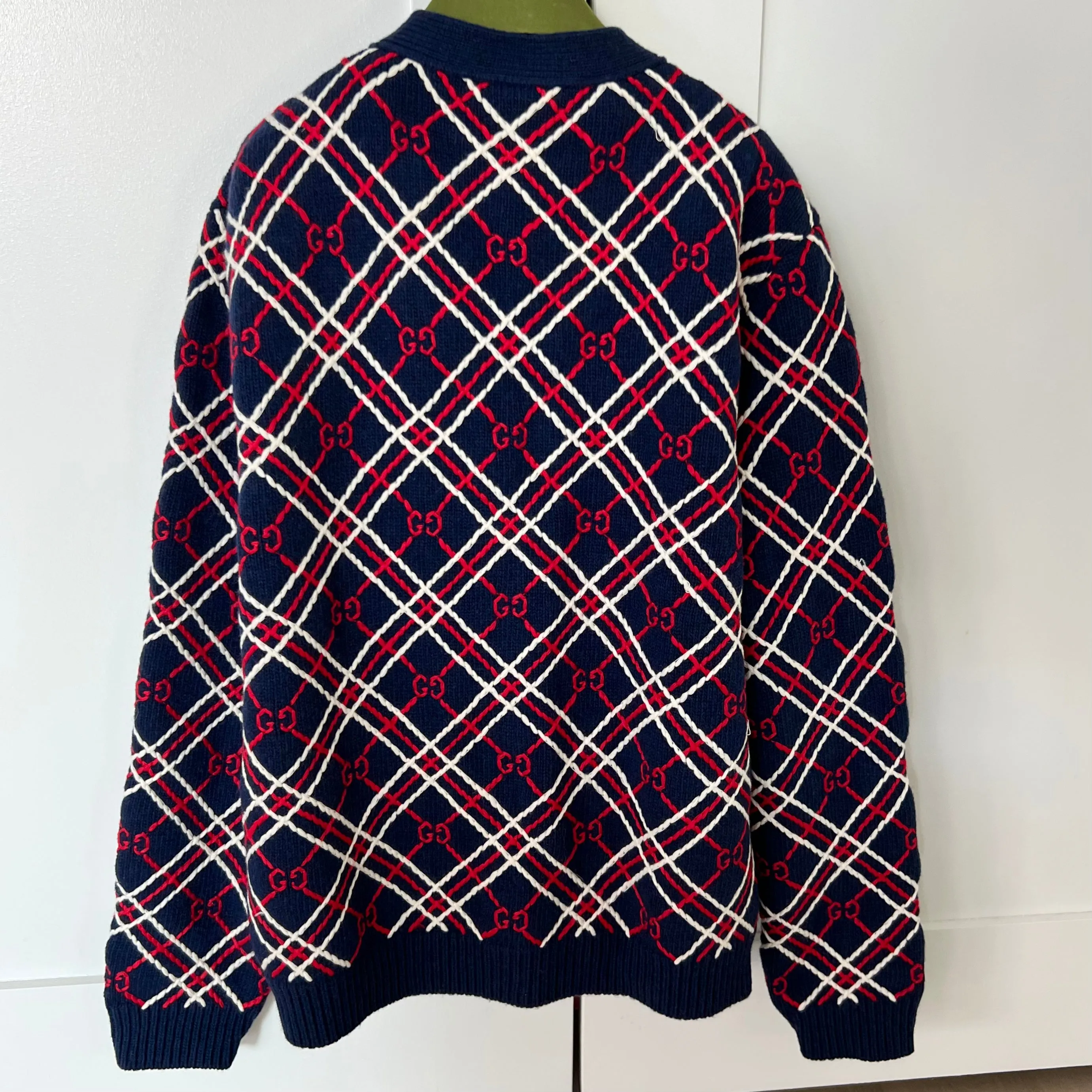 GUCCI Wool Oversized GG Cardigan