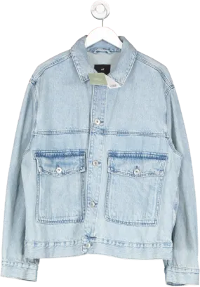 H&M Blue Oversized Denim Jacket UK L