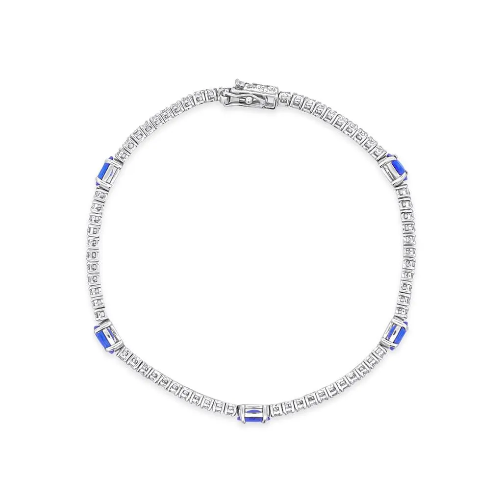 Irisa by Martin Binder Blue Sapphire & Diamond Tennis Bracelet