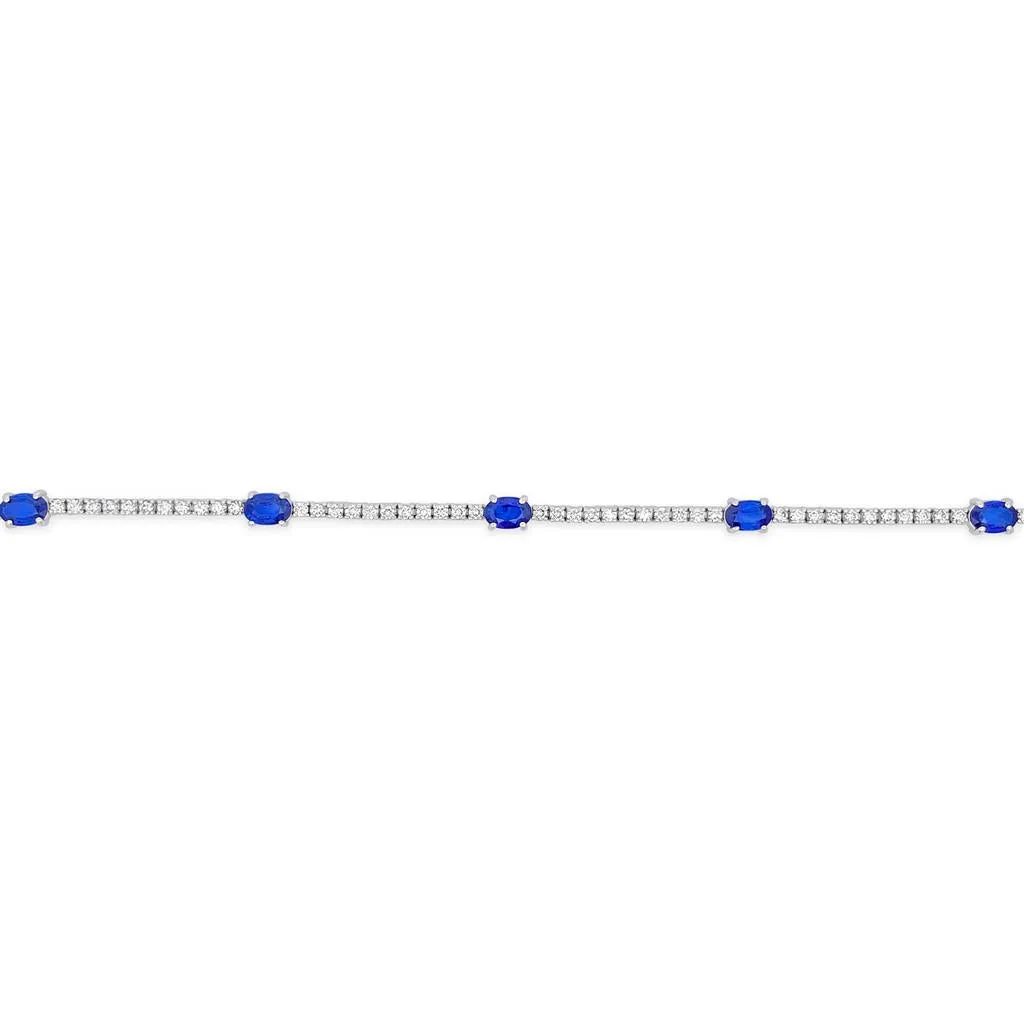 Irisa by Martin Binder Blue Sapphire & Diamond Tennis Bracelet