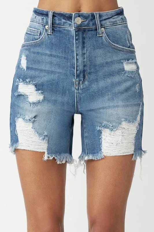 Joy's High Rise Distressed Shorts