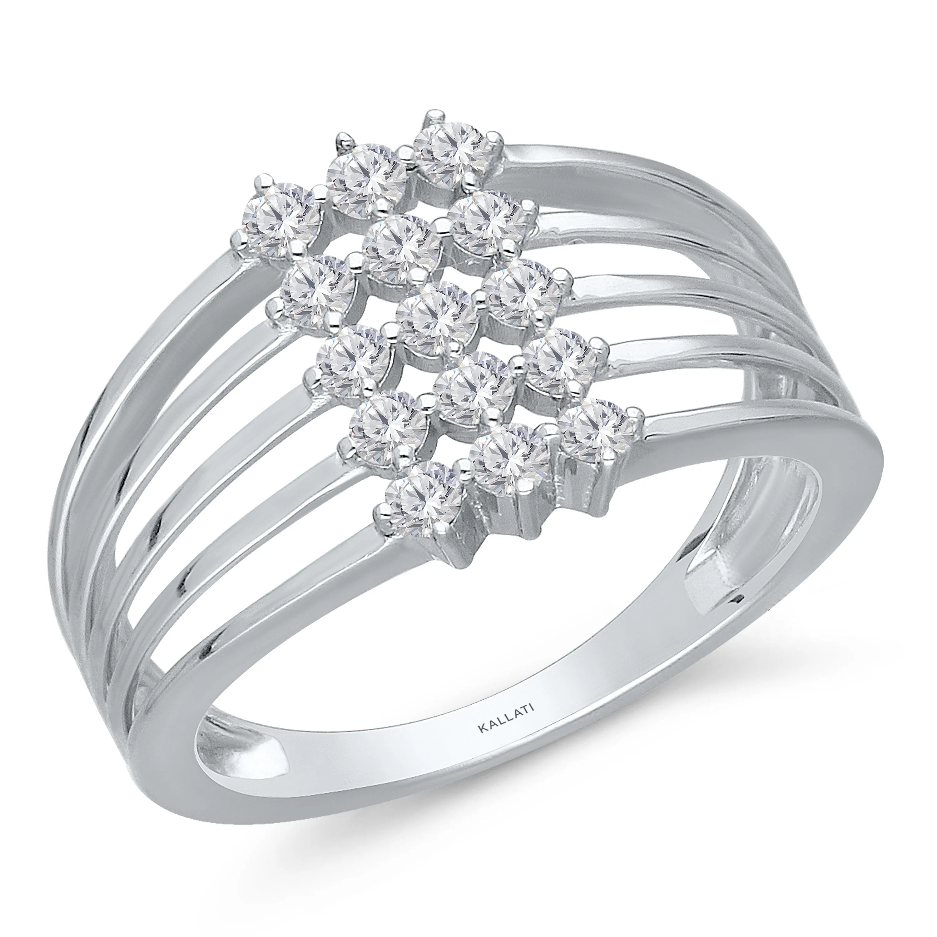 Kallati Eternal Diamond Ring in 14K White Gold