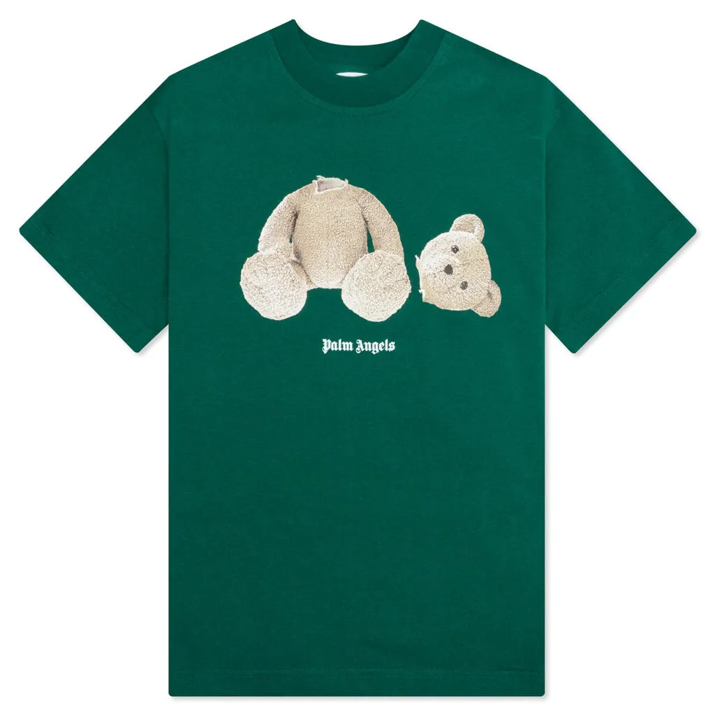 Kids Bear T-Shirt - Forest Green/Brown