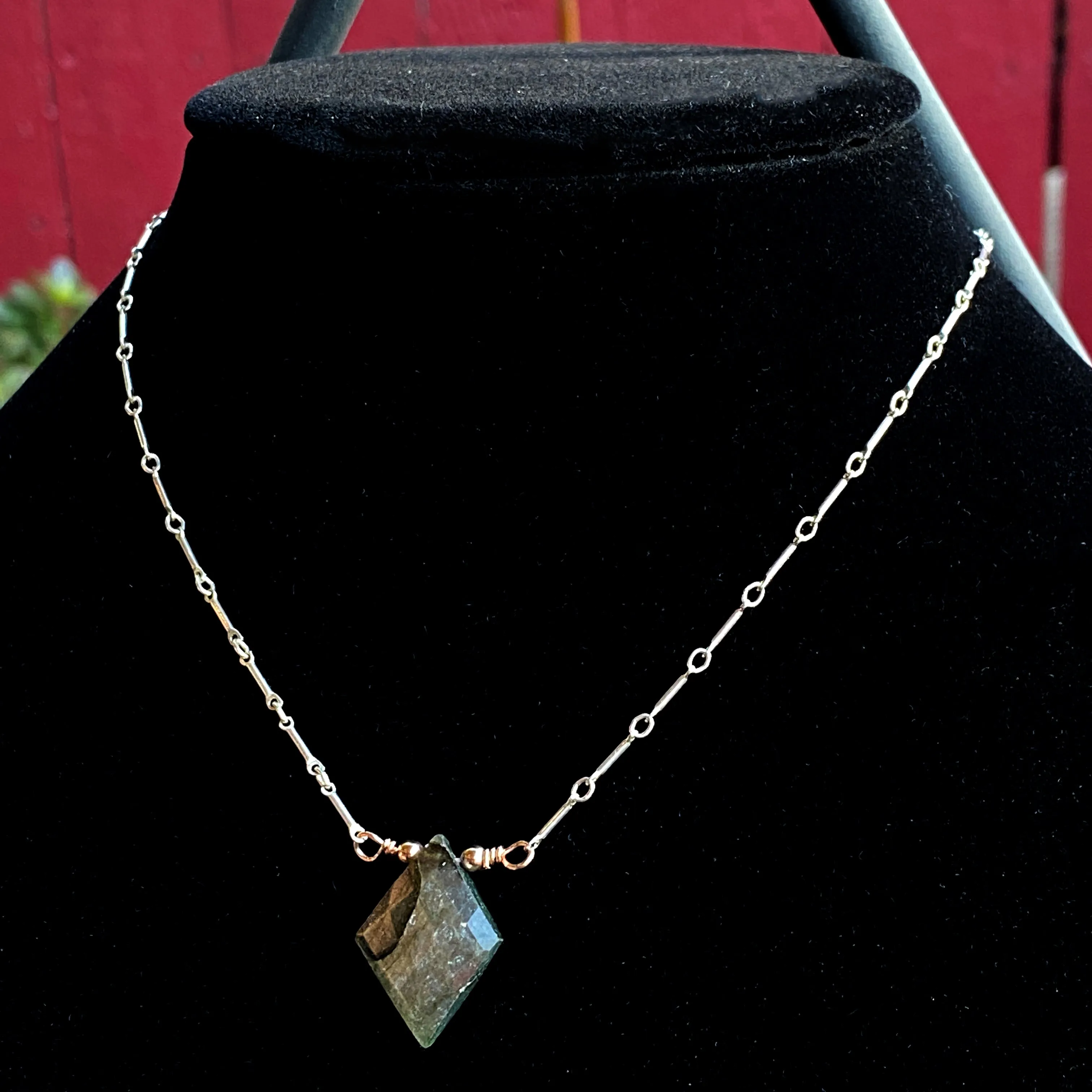 Labradorite, Sterling Silver, and 14 Kt GF