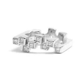 Ladies Princess Cut Block Ring