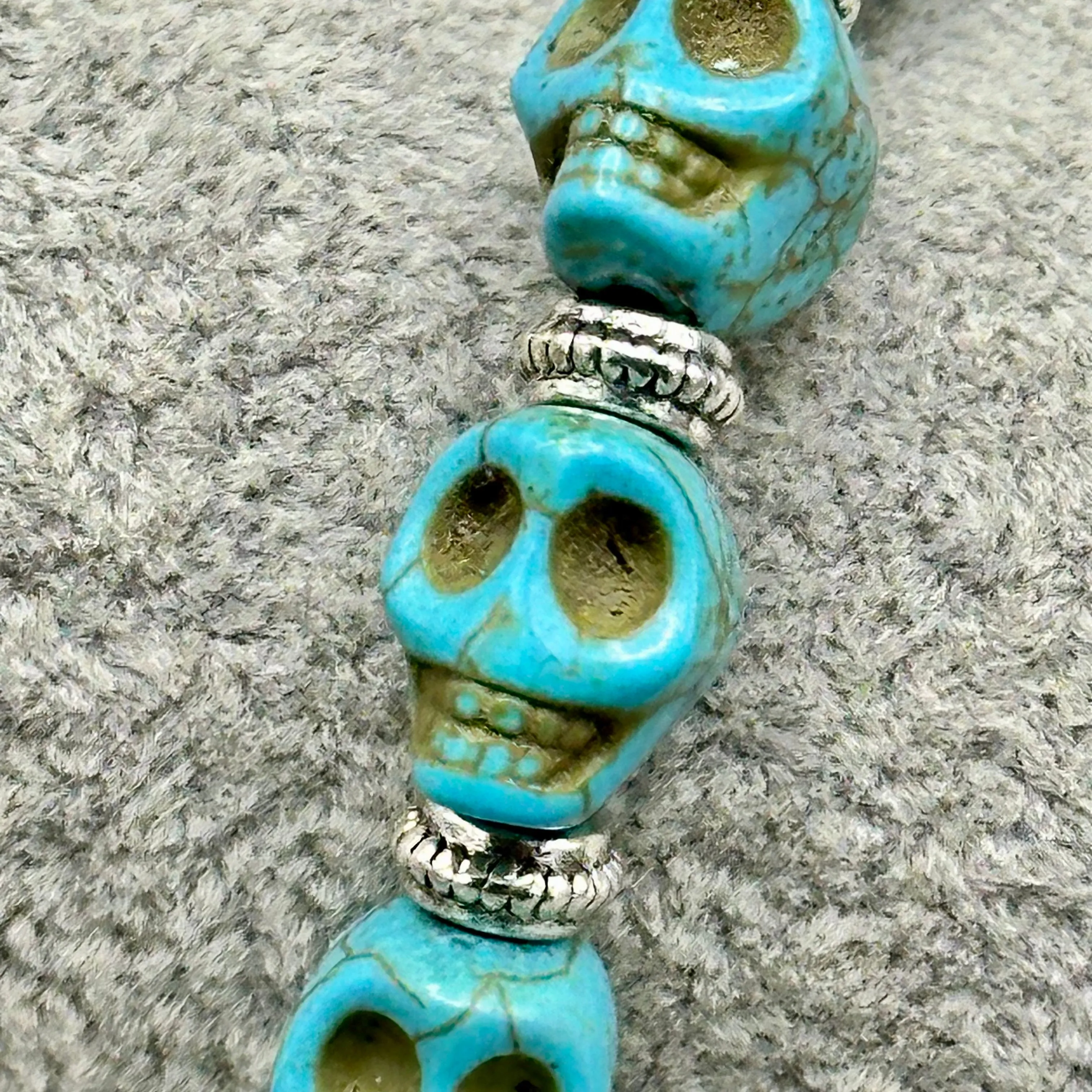 Light Blue Skulls Bracelet