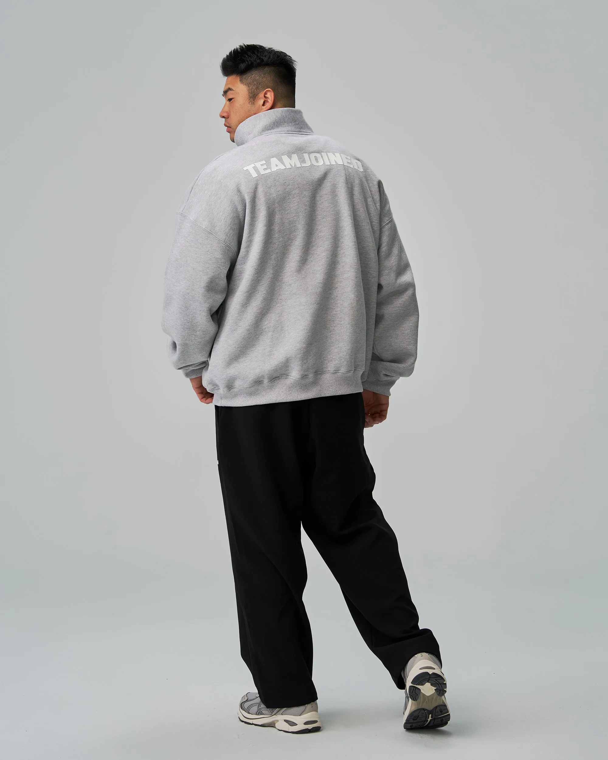 LOGO Half-Zip Oversized Sweatshirt