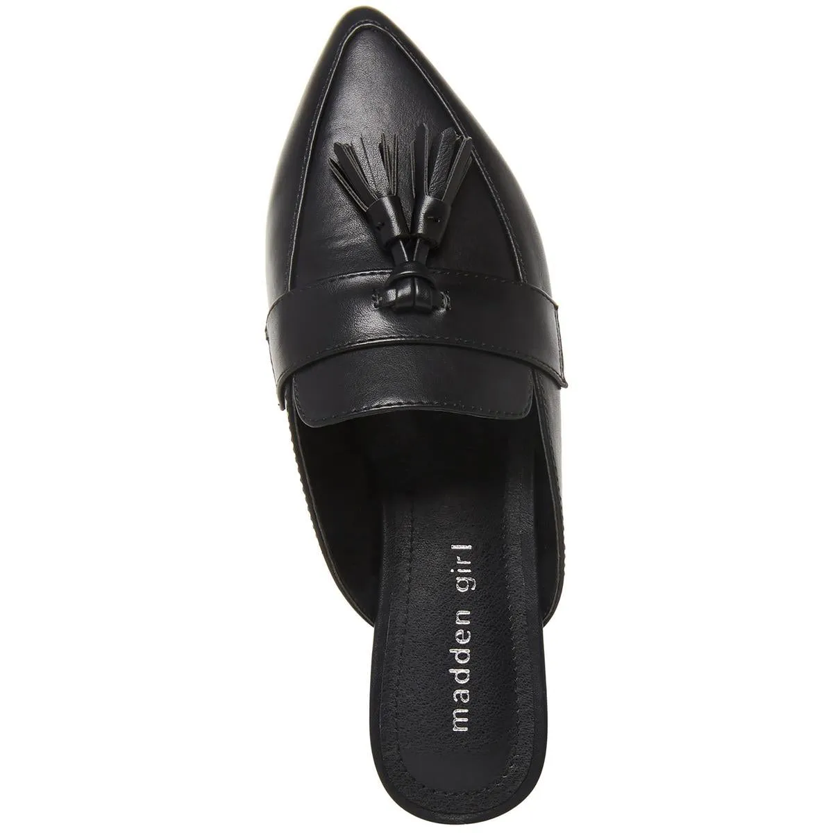 Madden Girl Womens Preppiee Faux Leather Tassel Mules