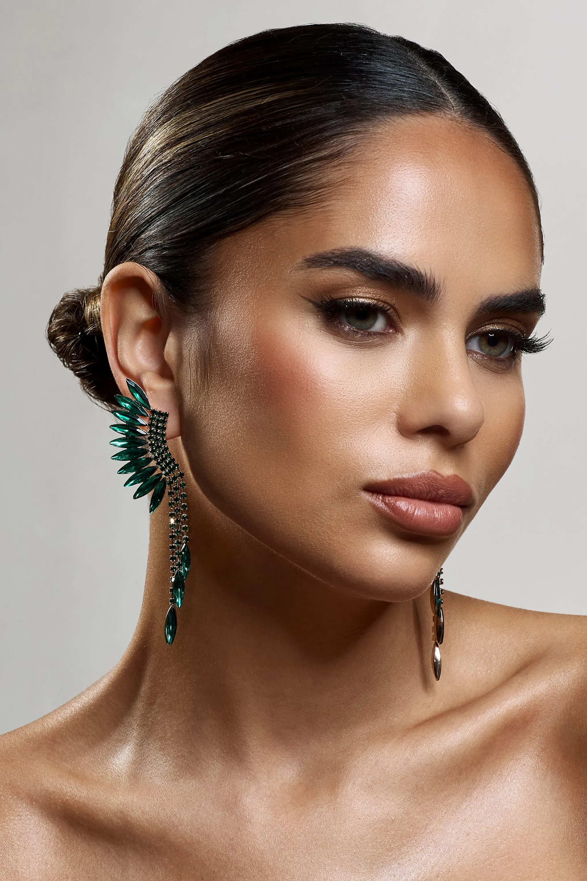 Mardi | Green & Gold Statement Dangle Earrings