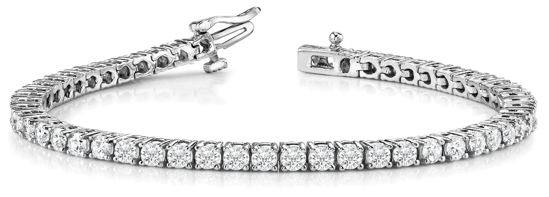 MARTINA 2 Carat Diamond Tennis Bracelet in 14K - 18K Gold or  Platinum 3 pointer G Color SI1 Clarity By Mike Nekta