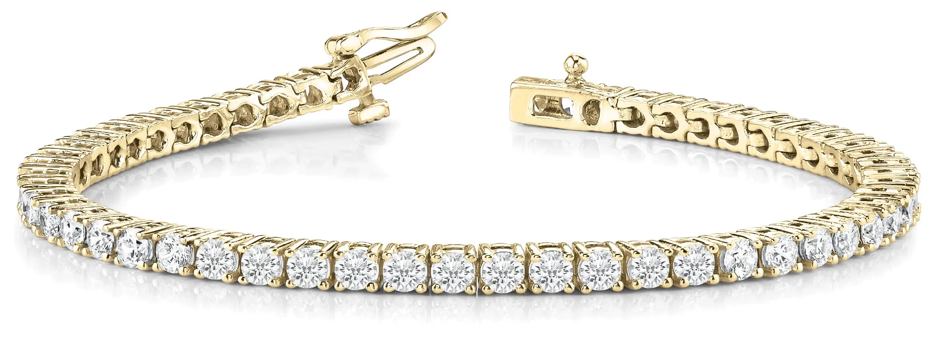 MARTINA 2 Carat Diamond Tennis Bracelet in 14K - 18K Gold or  Platinum 3 pointer G Color SI1 Clarity By Mike Nekta