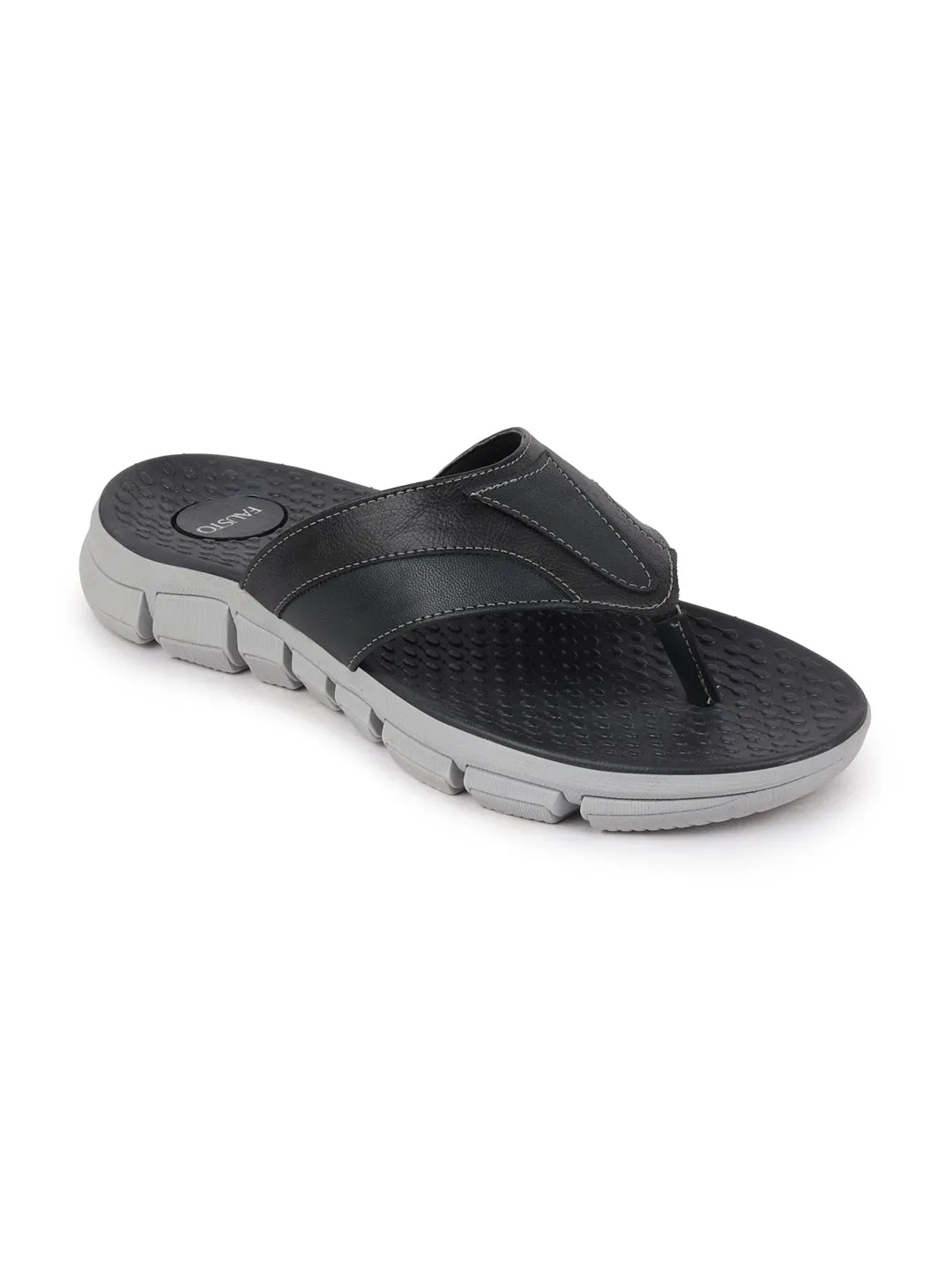 Men Black Slip On Phylon Sole Flexible Ultrasoft Outdoor & House Slippers