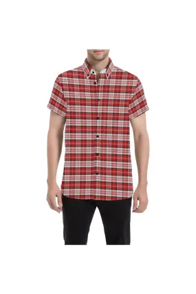 Men in Plaid Short Sleeve Shirt