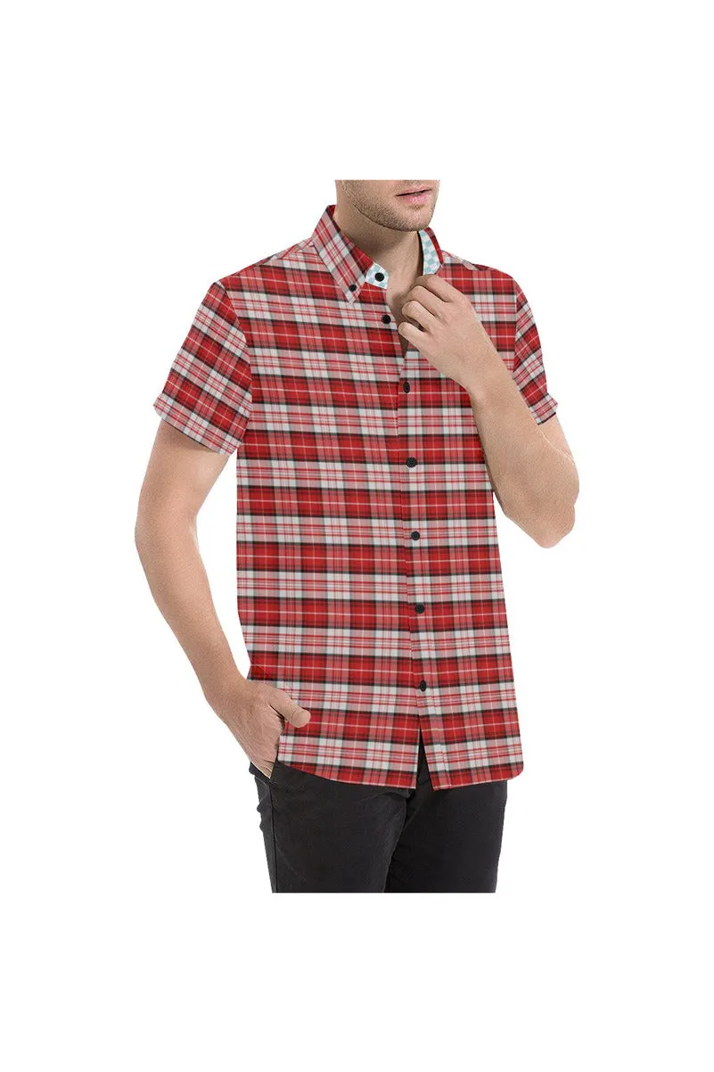 Men in Plaid Short Sleeve Shirt