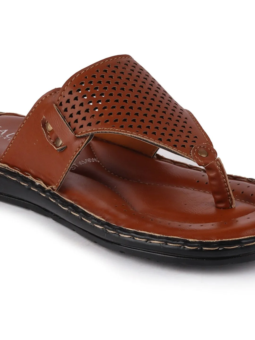 Men Tan Formal Slip-On Slippers