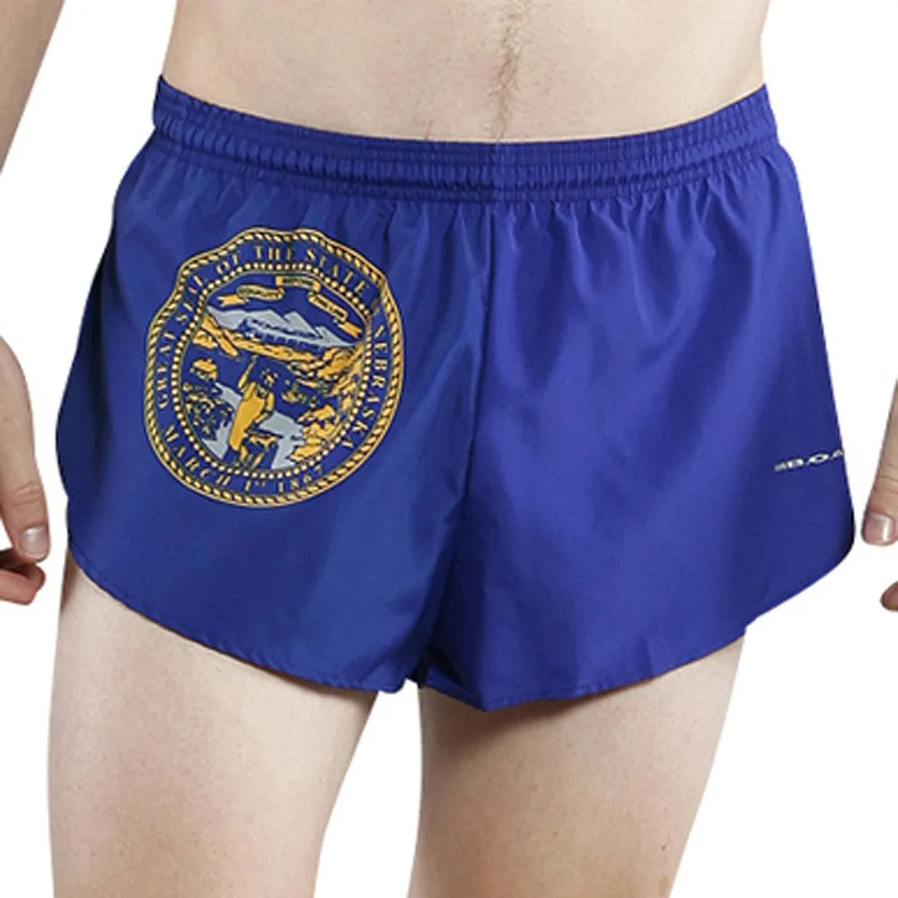 Men's 1" Elite Split Shorts- Nebraska